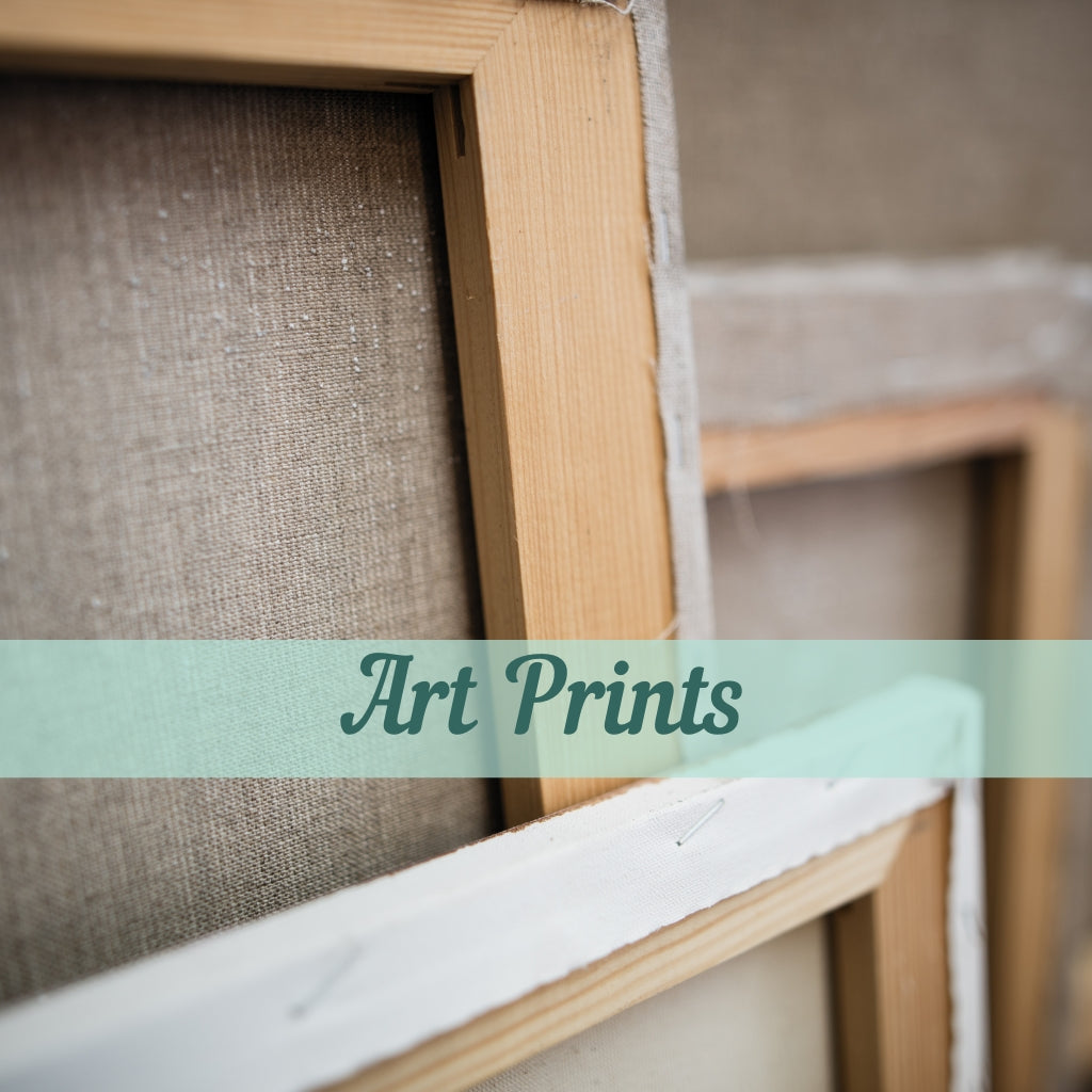 Canvas board with text saying art prints