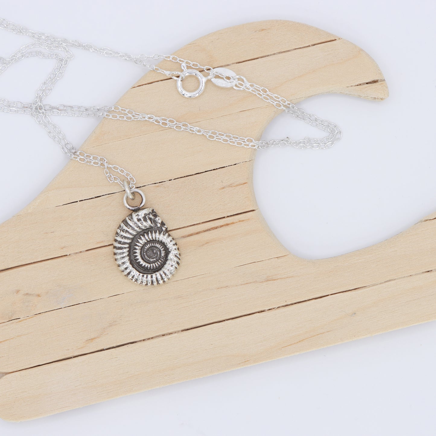 Fine Silver Ammonite Pendant