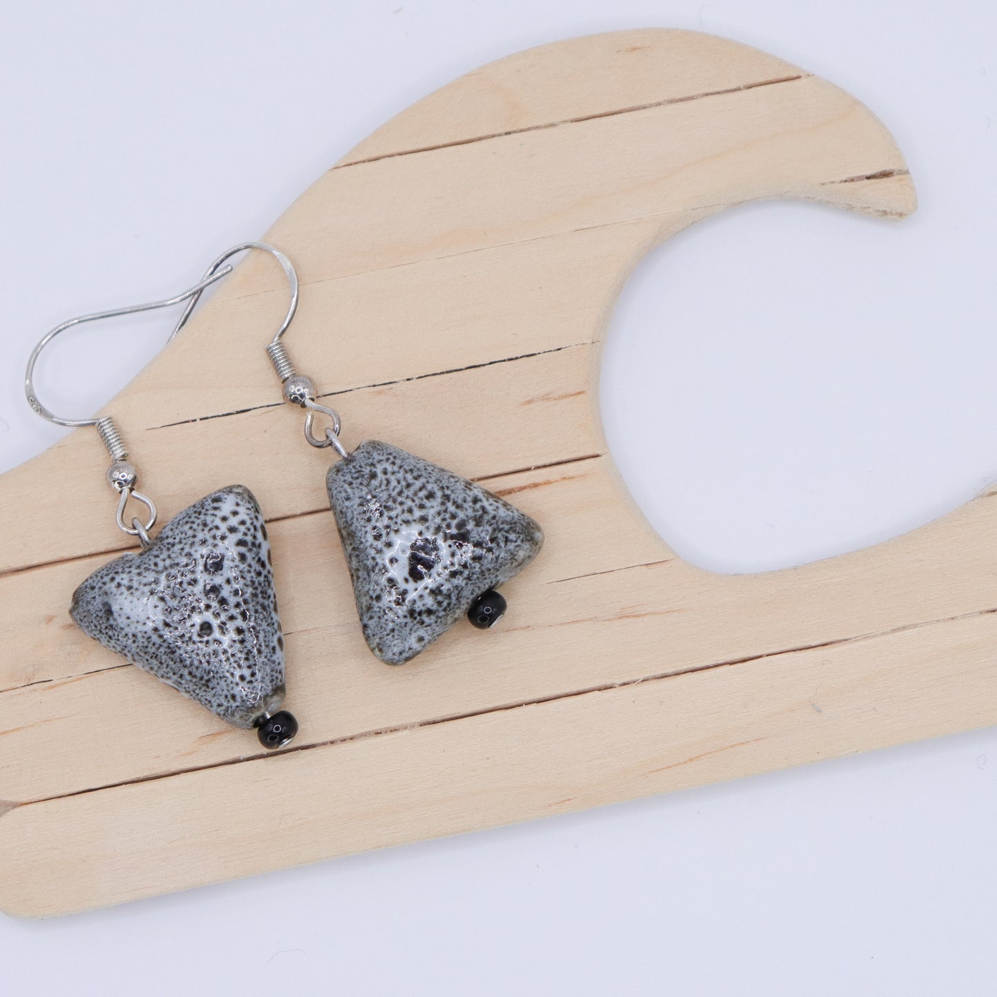 Ceramic and Sterling Silver Earrings
