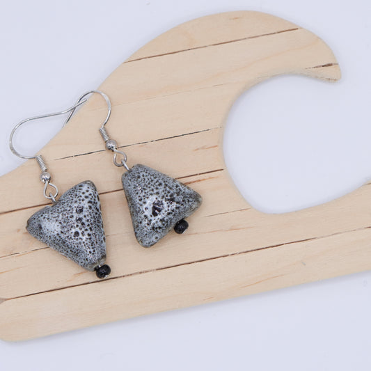 Ceramic and Sterling Silver Earrings