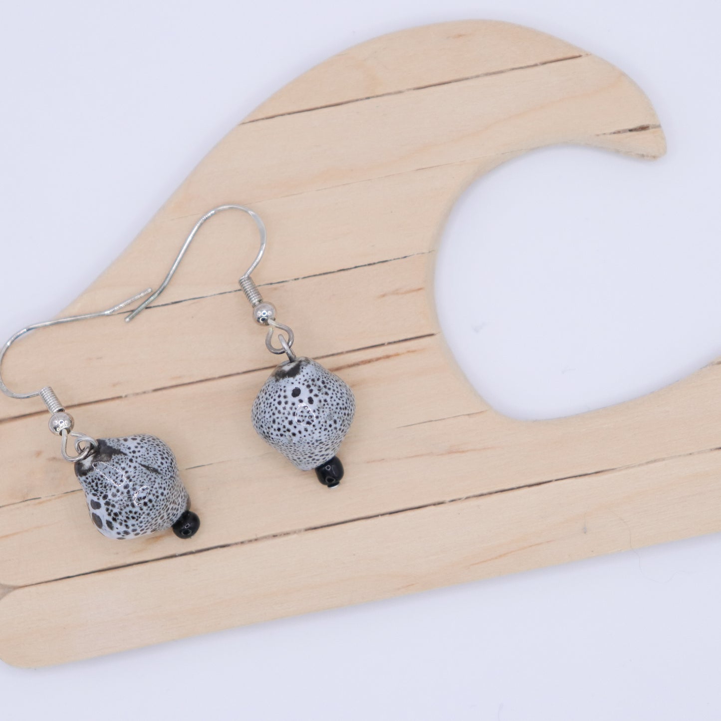 Ceramic and Sterling Silver Earrings