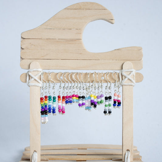 Pride Flag Bead Earrings