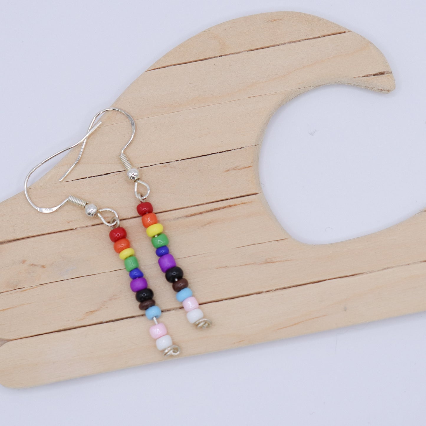 Pride Flag Bead Earrings